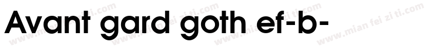 Avant gard goth ef-b字体转换
